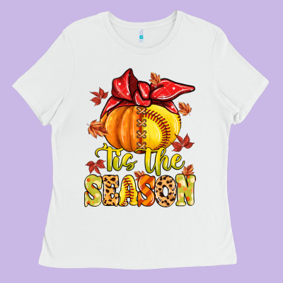 Ladies Tee tis the season fall softball