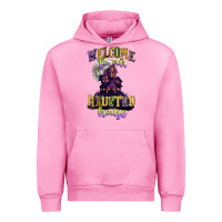 Fuchsia Pink welcome to our haunted house Urban Hoodie - CowGirlArtShop