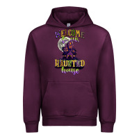 Mauve Wine welcome to our haunted house Urban Hoodie - CowGirlArtShop