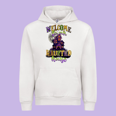 Welcome To Our Haunted House Urban Hoodie Designed By Cowgirlartshop