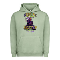 Pigment Oil Green welcome to our haunted house Urban Hoodie - CowGirlArtShop