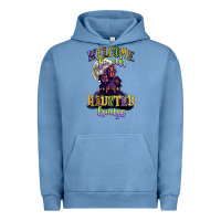 Pigment Pebble Blue welcome to our haunted house Urban Hoodie - CowGirlArtShop