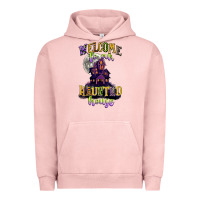 Pigment Salmon welcome to our haunted house Urban Hoodie - CowGirlArtShop