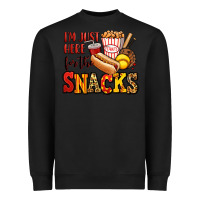 Black i'm just here for the snacks softball Heavyweight Sweatshirt - Jasminsmagicworld