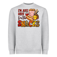 Heather Grey i'm just here for the snacks softball Heavyweight Sweatshirt - Jasminsmagicworld