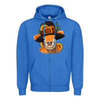 True Royal Thanksgiving Cow Zipper Hoodie - NancyCooperArtShop
