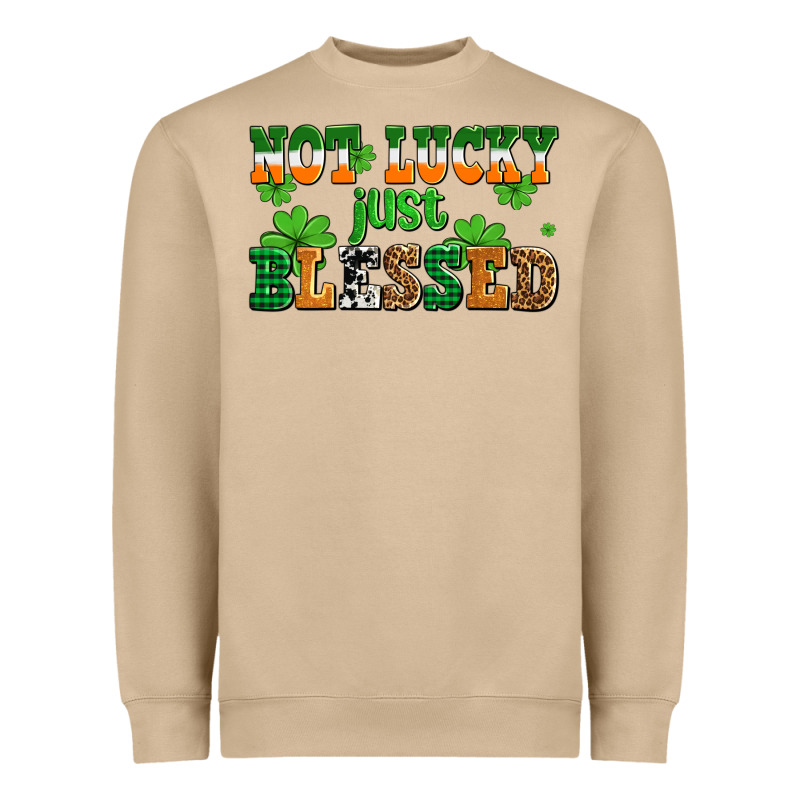 Not Lucky Just Blessed Heavyweight Sweatshirt by AdoDesignShop | Teevron