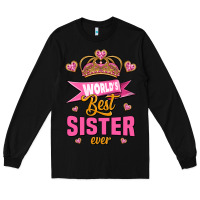 Black world's best sister ever Long Sleeve Tee - Jasminsmagicworld