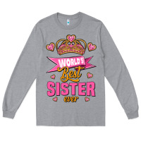 Heather Grey world's best sister ever Long Sleeve Tee - Jasminsmagicworld