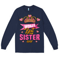 Navy world's best sister ever Long Sleeve Tee - Jasminsmagicworld