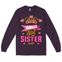 Plum world's best sister ever Long Sleeve Tee - Jasminsmagicworld