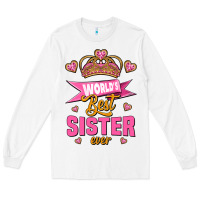 White world's best sister ever Long Sleeve Tee - Jasminsmagicworld