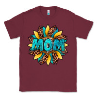 Burgundy sunflower mom leopard Classic Tee - Artiststas