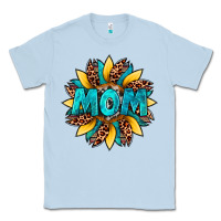 Dusty Blue sunflower mom leopard Classic Tee - Artiststas