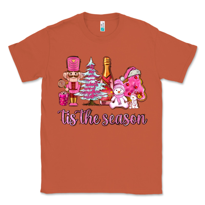Tis The Season Pink Christmas Classic Tee by AdoDesignShop | Teevron