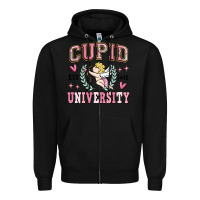 Black cupid university Zipper Hoodie - MaliasSmallBusiness