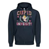 Navy cupid university Zipper Hoodie - MaliasSmallBusiness