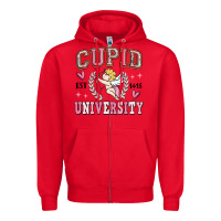 Red cupid university Zipper Hoodie - MaliasSmallBusiness