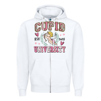 White cupid university Zipper Hoodie - MaliasSmallBusiness