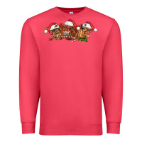 Cardinal christmas red angus cows Premium Sweatshirt - LillyAllenDesigns