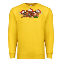 Lemon christmas red angus cows Premium Sweatshirt - LillyAllenDesigns