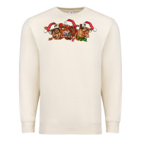 Sandshell christmas red angus cows Premium Sweatshirt - LillyAllenDesigns