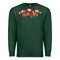 Sports Green christmas red angus cows Premium Sweatshirt - LillyAllenDesigns