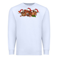 White christmas red angus cows Premium Sweatshirt - LillyAllenDesigns
