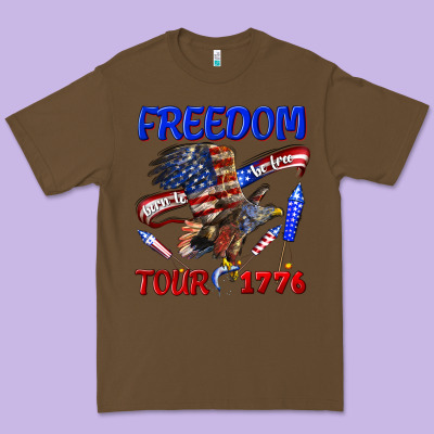 Premium Tee freedom born to be free tour 1776