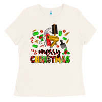Bone merry christmas hair Ladies Tee - MaliasSmallBusiness