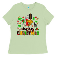 Matcha merry christmas hair Ladies Tee - MaliasSmallBusiness