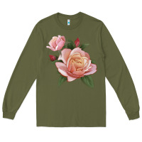 Army Green State Of Grace Rose Long Sleeve Tee - LillyAllenDesigns