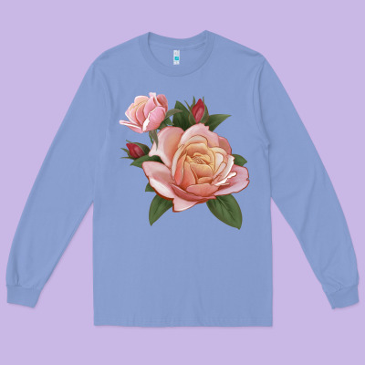State Of Grace Rose Long Sleeve Tee Designed By Lillyallendesigns