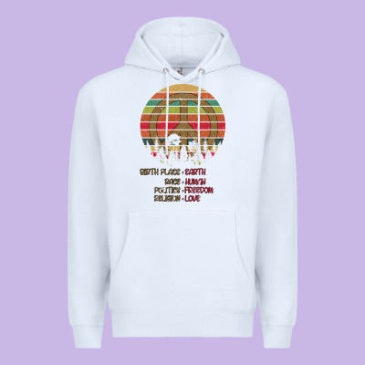 Birthplace Earth Race Human Peace Sign Hippie Premium Hoodie Designed By Bettercallsaul