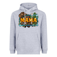 Heather Grey mama cowboy western font cactuslove mom Heavyweight Hoodie - LillyAllenDesigns