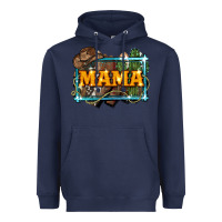 Navy mama cowboy western font cactuslove mom Heavyweight Hoodie - LillyAllenDesigns