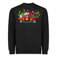 Black ma medical assistant nurse truck with cactus and sunflowers Heavyweight Sweatshirt - AdoDesignShop