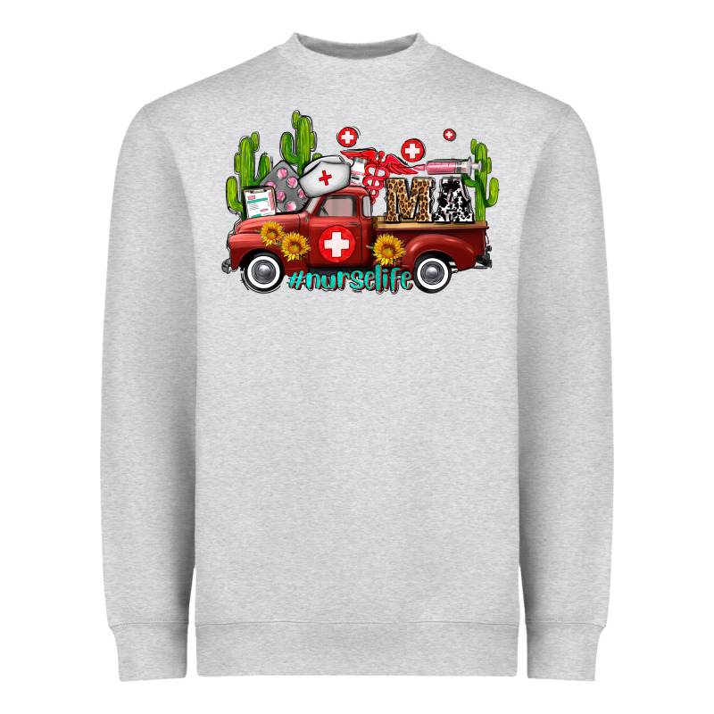 Ma Medical Assistant Nurse Truck With Cactus And Sunflowers Heavyweight Sweatshirt by AdoDesignShop | Teevron