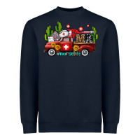 Navy ma medical assistant nurse truck with cactus and sunflowers Heavyweight Sweatshirt - AdoDesignShop