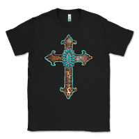 Black turquoise cross Classic Tee - AdoDesignShop