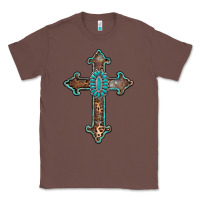 Chestnut turquoise cross Classic Tee - AdoDesignShop