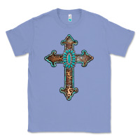 Colony Blue turquoise cross Classic Tee - AdoDesignShop