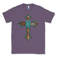 Lavender turquoise cross Classic Tee - AdoDesignShop