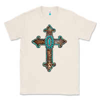 Natural turquoise cross Classic Tee - AdoDesignShop