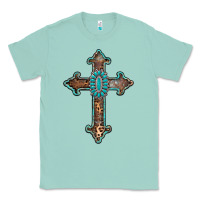 Seafoam turquoise cross Classic Tee - AdoDesignShop