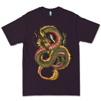 Plum green and yellow dragon Premium Tee - RanaPortraitStore