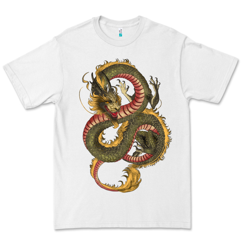 Green And Yellow Dragon Premium Tee by RanaPortraitStore | Teevron