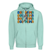 Seafoam boy mama lightning bolt Zipper Hoodie - MaliasSmallBusiness