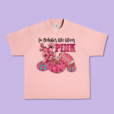 In October We Wear Pink Urban Heavy Tee Designed By Jahusdesignshop
