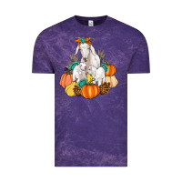 Cloud Purple Goat family fall pumpkins gemstone Vintage Tee - Artiststas
